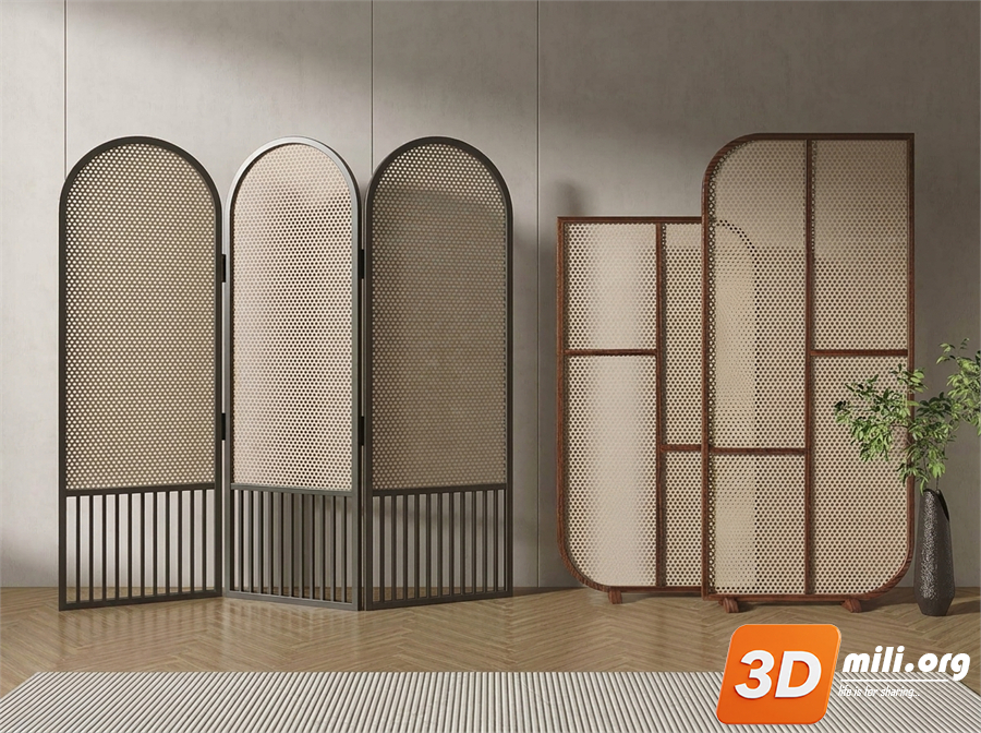 Folding screen Skp Files 